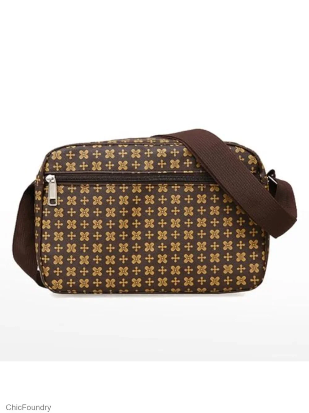 PU Leather Crossbody Bag Multi Pockets Travel Shoulder Bag